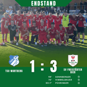 Read more about the article Auswärtssieg gegen TSU Wartberg/Aist!